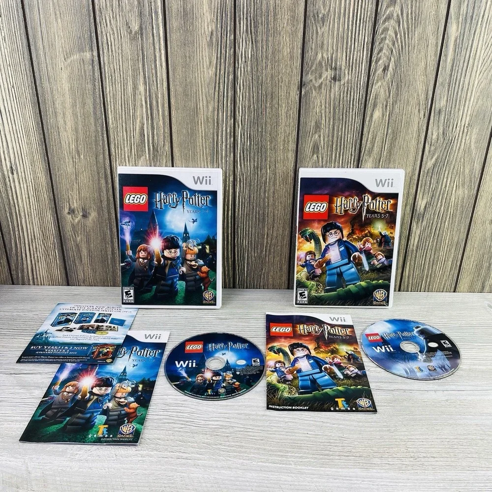 LEGO Harry Potter: Years 1-4 and 5-7 set of 2 - Nintendo Wii w/Manual Complete